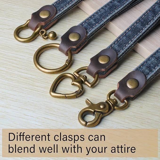 Fishent Denim Wristlet Keychain for Women Men, Cute Key Chain, Wrist Lanyards for Car Keys ID Badge Wallet Card Holder