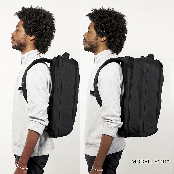 Knack Series 1 Laptop Backpack Fits up to 17 Inch - Knack Bags Carry-On Backpack, TSA Approved, Expandable Travel Backpacks With 4 Day Outfit Capacity (Stealth Black, Large)