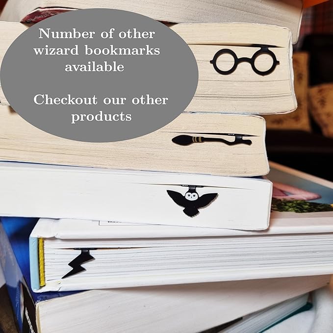 Glasses Bookmark Wizard Metal Bookmark Witch Magic Beautiful Bookmark for Girls, Boys, Kids, Book Club Gift for Teacher Gift Gifts Bookish Gifts for Book Lovers (Glasses)