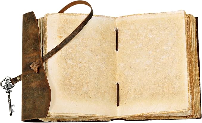 cuero Compass Vintage Leather Journal Antique Handmade Leather Bound Journal with Deckle Edge Paper Diary Leather Sketchbook Drawing Journal Notebook Great Gift Men & Women (Tawny Brown, 8X10 Inch)