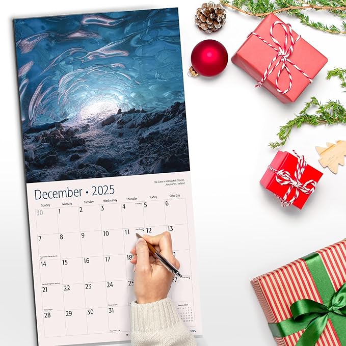 RED EMBER Enchanted Places 2025 Wall Calendar 12 Month | 12" x 24" Open | Thick & Sturdy Paper | Giftable | Calendar 2025