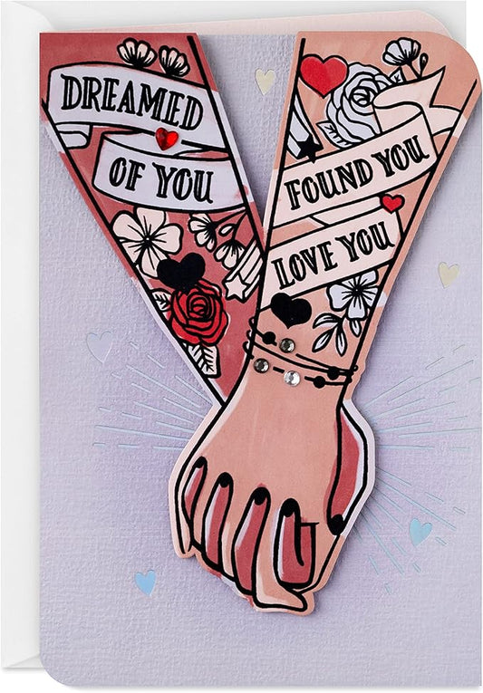 Hallmark Romantic Valentine's Day Card (Tattoos) for Anniversary, Love, Romantic Birthday, Sweetest Day