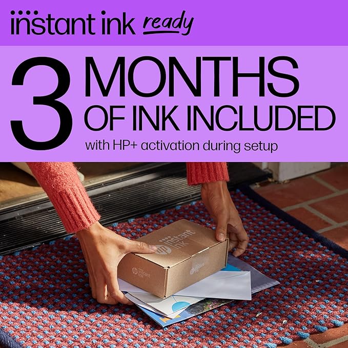 HP OfficeJet Pro 8135e Wireless All-in-One Color Inkjet Printer, Print, Scan, Copy, Fax, ADF, Duplex Printing, Best-for-Home Office, 3 Months of Instant Ink included (40Q35A)