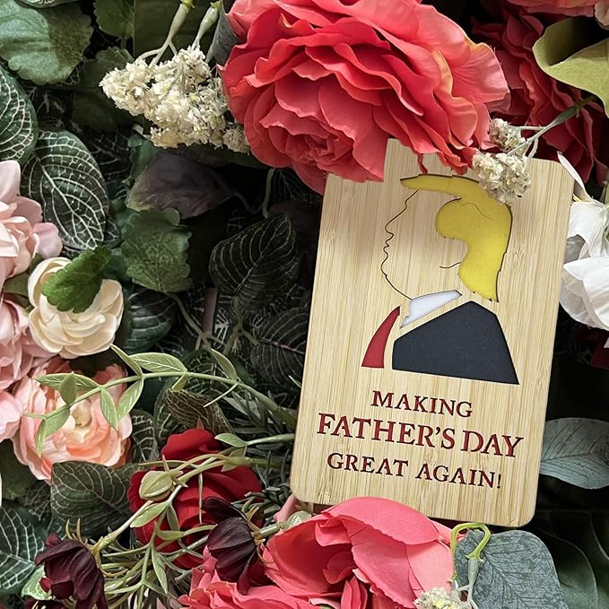 Trump Fathers Day Card,Funny Bamboo Father's Day Cards from Son,Daughter or Wife,Making Fathers Day Great Again Greeting Cards