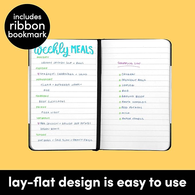 PAPERAGE Lined Pocket Journal Notebook, 1 Pack, (Navy), 160 Pages, Small, 3.6 inches x 5.6 inches - 100 GSM Thick Paper, Hardcover