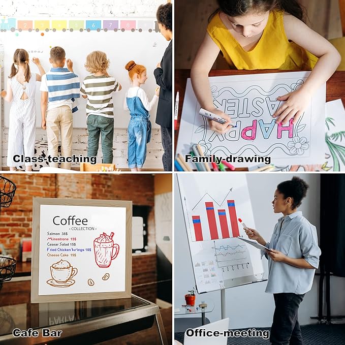 Comix Dry Erase Markers, Chisel Tip White Board Markers, 36 Bulk 12 Assorted Colors Low Odor Markers for Teachers Office & School Supplies