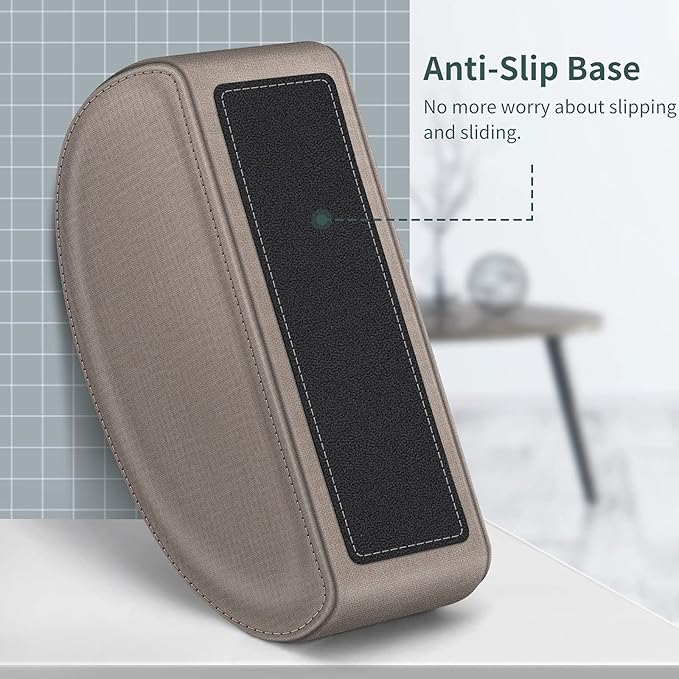 Remote Control Holder with 5 Compartments, KENOBEE Anti-slip Desktop Caddy Storage Organizer for Remote Controllers, Office Supplies, Makeup Brush, Media Accessories, Denim Coffee