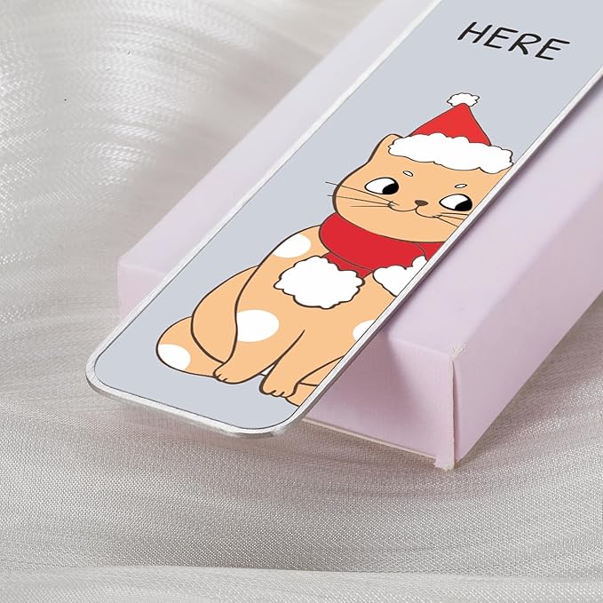 Christmas Bookmark, Stocking Stuffers for Women Men 2024, Cat Lover Gifts for Women, You Pawsed Here Cat Bookmark, Funny Bookmark for Book Lover, White Elephant Gift, Xmas Gifts, Merry Christmas Gifts