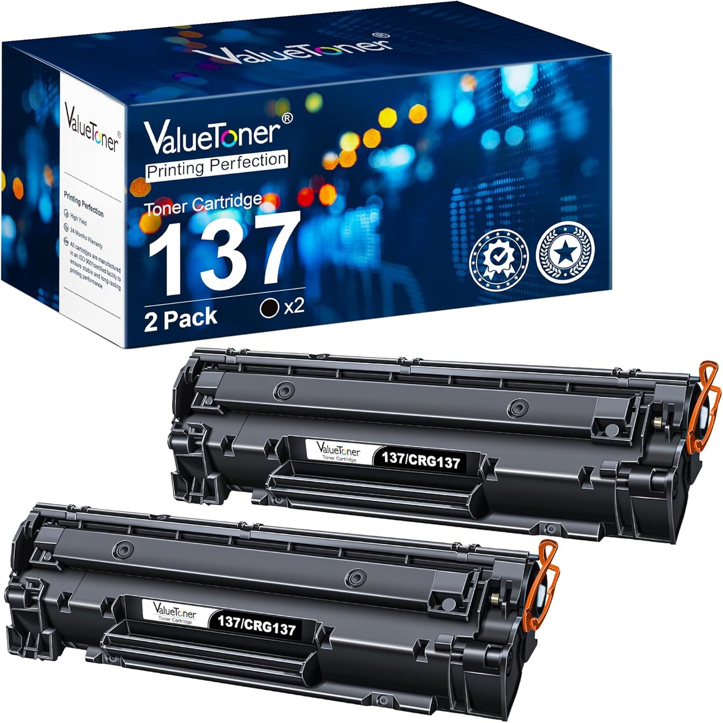 Valuetoner Compatible Toner Cartridge Replacement for Canon 137 black toner cartridge CRG137 9435B001AA for Canon ImageClass D570 MF236n MF247dw MF227dw MF229dw MF232W MF217w MF244dw MF249dw (2 Black)