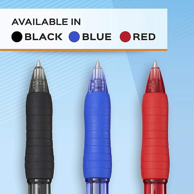 Paper Mate Gel Pen, Profile Retractable Pen, 0.7mm, Red, 12 Count