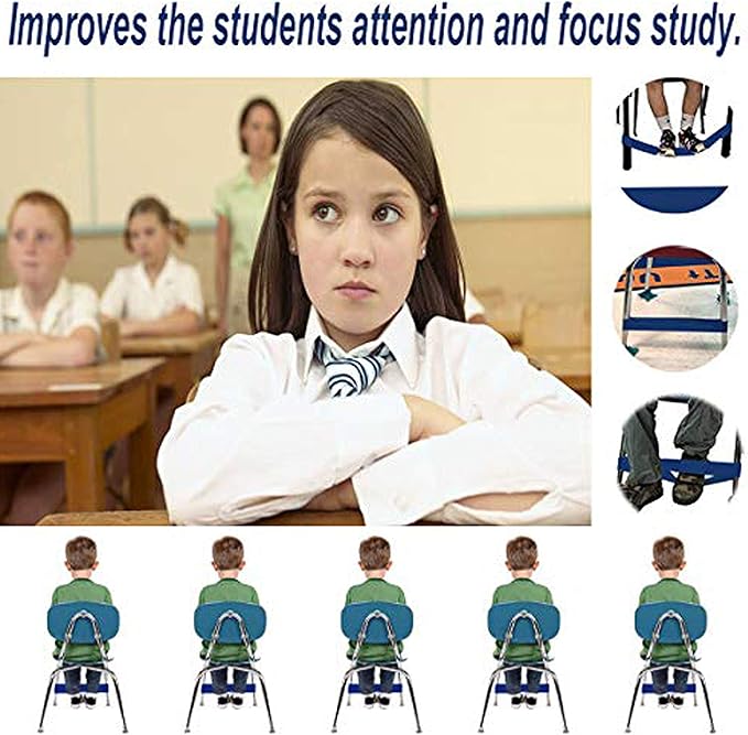 Chair Bands for Kids with Fidgety Feet, Alternative Seating in Classrooms, for Kids with Sensory ADHD ADD Autism and Sensory Needs