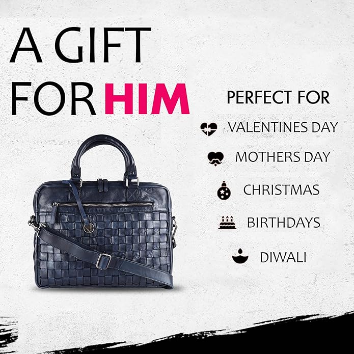 Genuine Leather Laptop Bag For Men 15 Inch, Messenger Bag For Women