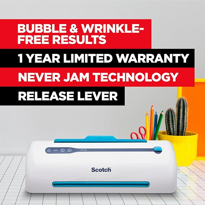 Scotch Brand PRO Thermal Laminator, Never Jam Technology Automatically Prevents Misfed Items,2 Roller System,9 inch (TL906)