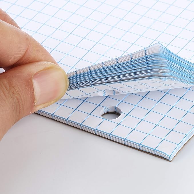 Mr. Pen- Graph Paper, Grid Paper Pad, 4x4 (4 Squares per inch), 8.5"x11", 55 Sheets, 3-Hole Punched, Grid Paper, Graph Paper Pad, Graphing Paper, Computation Pads, Drafting Paper, Blueprint Paper