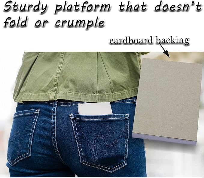 FMP Brands 100 Pack Note Pads 4x6, 100 Sheets Per Memo Pad, Writing Scratch Pad, Blank Notepad, White Waitress Server Note Pads, Paper Pad, To Do Grocery List Small Notepads