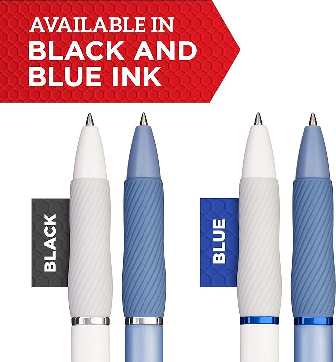 Sharpie S-Gel, Gel Pens, Medium Point (0.7mm), Frost Blue Body, Black Gel Ink Pens, 4 Count