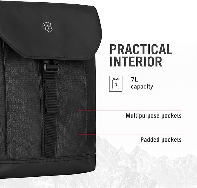 Victorinox Altmont Original Flapover Digital Bag - Tablet Travel Bag for Business & Daily Use - Sleek Shoulder Bag for Women & Men - 7 Liters, Black.