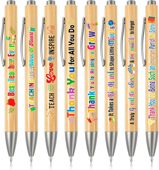 HOWAF 16pcs Teacher Appreciation Pens Teachers Appreciation Gifts Ballpoint Pens Bulk Teacher's Pens Inspirational Thank You Teachers Pen Thank You Teacher Gift for School Office Supplies