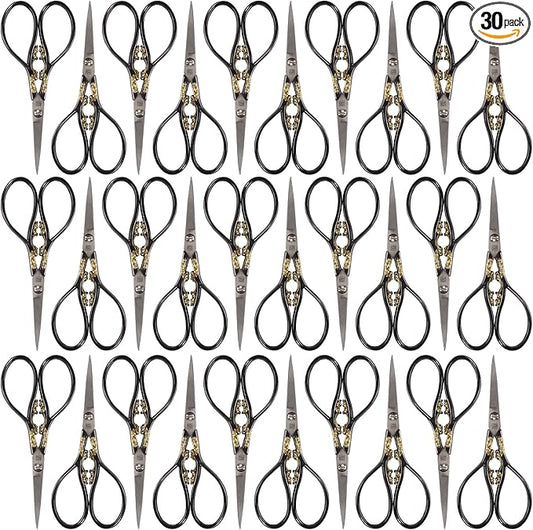 JubileeYarn Scrollwork Embroidery Scissors - Black - 30 Scissors