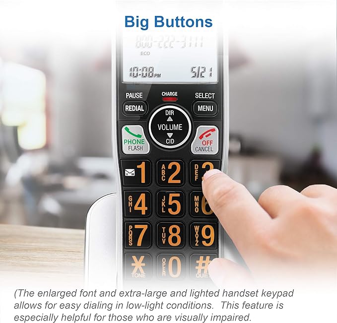 AT&T BL102-3 DECT 6.0 3-Handset Cordless Phone for Home with Answering Machine, Call Blocking, Caller ID Announcer, Audio Assist, Intercom, and Unsurpassed Range, Silver/Black