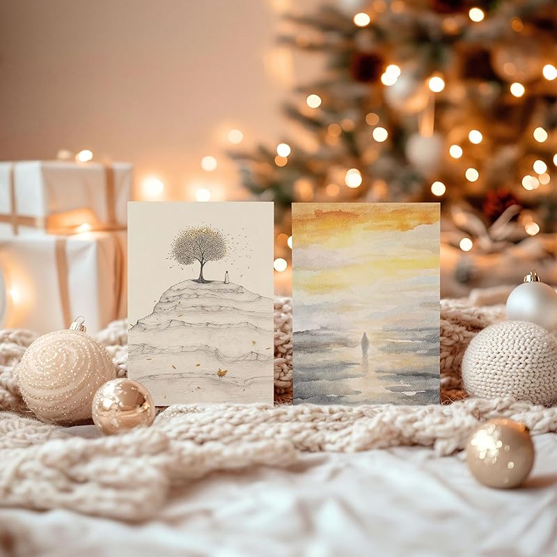 Christian Greeting Cards Set of 6 with Envelopes | Scripture Keepsake Cards, Frameable Bible Verse Art Prints, Inspirational Faith-Based Gifts for Women & Men (5"x7" Faithful Best-Seller Set)