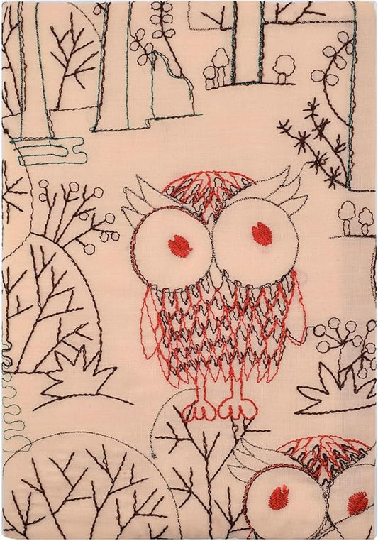 BLBMH Book Covers for Paperbacks Fit for 5.5x8.4 inch Adjustable Book Sleeve Cover for A5 Books Soft Cloth Protector for Notebook Journal - Owl