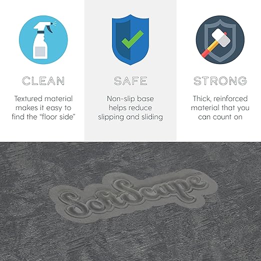 Factory Direct Partners SoftScape 15 inch Round Classroom Floor Cushions with Handles; Flex Seating for Daycare, Preschool, Playroom; 2 inch Thick Deluxe Foam (6-Piece) - Gray/Light Gray, 11232-GYLG