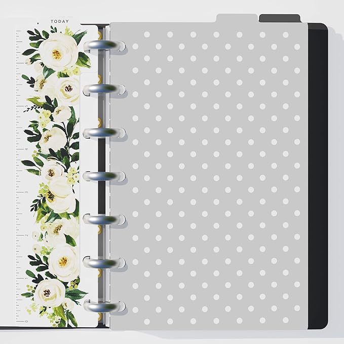Discagenda Rosa Blanca Today Marker Ruler and Dividers Set for Planner Personal Organizer, Compatible with HP Mini