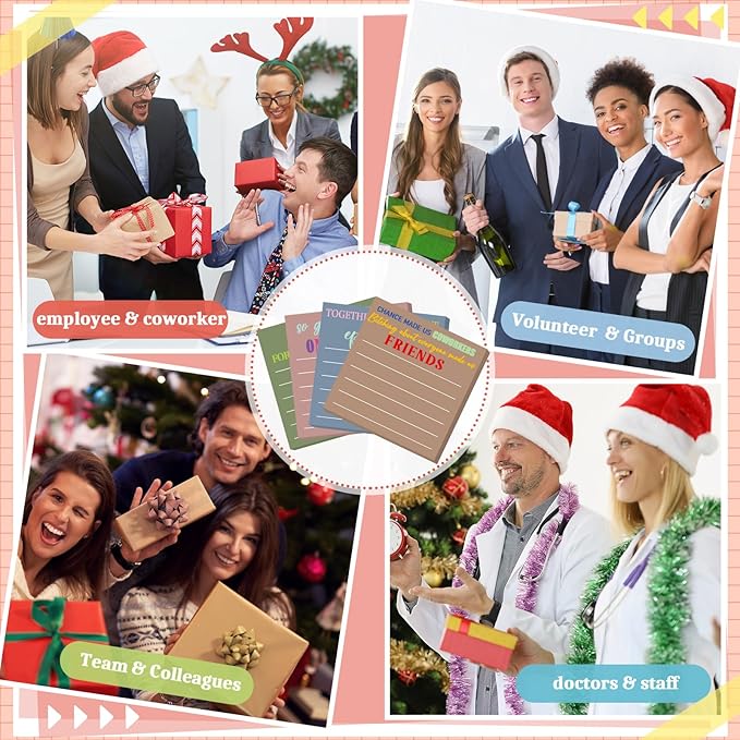 Yinder 24 Pcs Team Sticky Notes Team Appreciation Gifts Bulk Employee Coworker Inspirational Sticky Notes Pad Appreciation Gifts for Teacher Nurse Office Supplies 3 x 3''(Morandi Color,Appreciation)