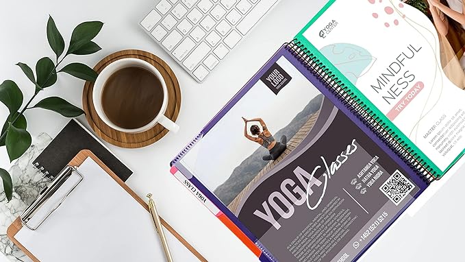 Performore - 12 Pocket Spiral Subject Organizer with 6 Dividers, Folder Organizer Binder with Front Cover Pocket and Customizable Cover, Erasable Write On Tabs for Documents Files Projects