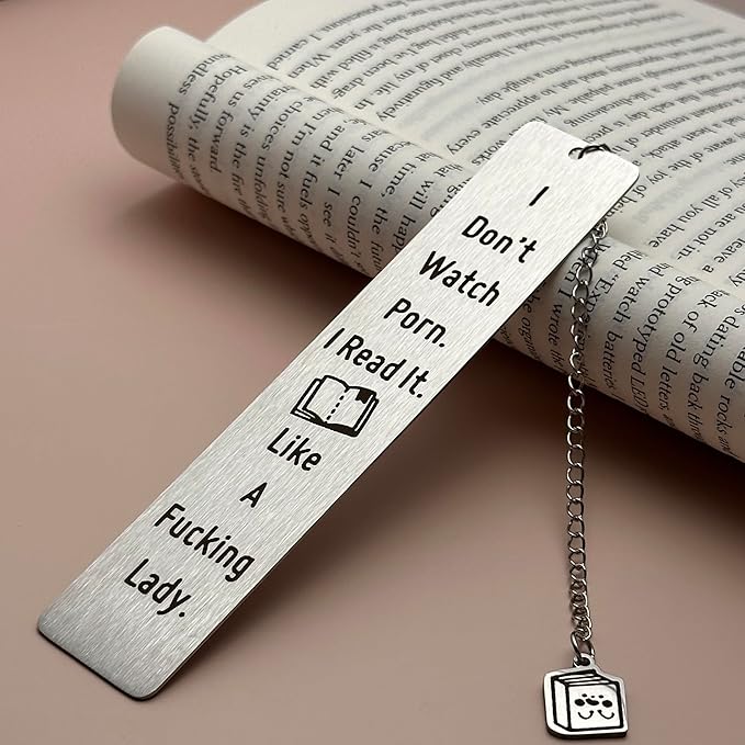 Book Marks for Reading Women, Book Lovers Gifts Book Marks, Funny Spicy Bookmark with Chain for Bookishs Bookworms Nerds, Christmas Birthday Valentines Day Gifts Reading Club Present