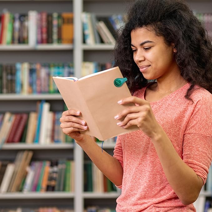 Personalized Leather Magnetic Bookmarks (1 Pack) Vintage Custom Engraved Initial ID Identification Book Marker Clip Gift for Book Lover Avid Readers (Letter Y, Green)