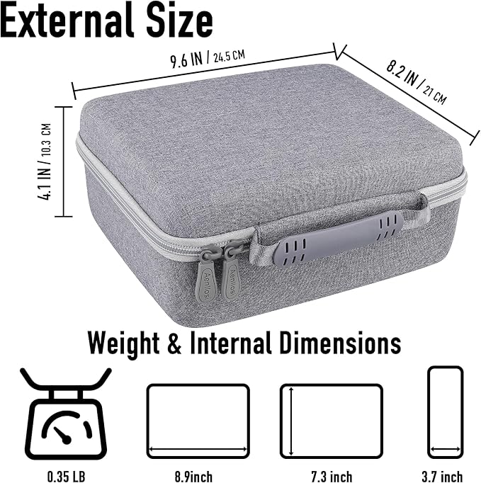 Aenllosi Hard Case for Canon Selphy CP1500 CP1300 CP1200 4x6 Photo Printer,Storage for Charger,Color ink and Paper Accessories(Grey,Case Only)