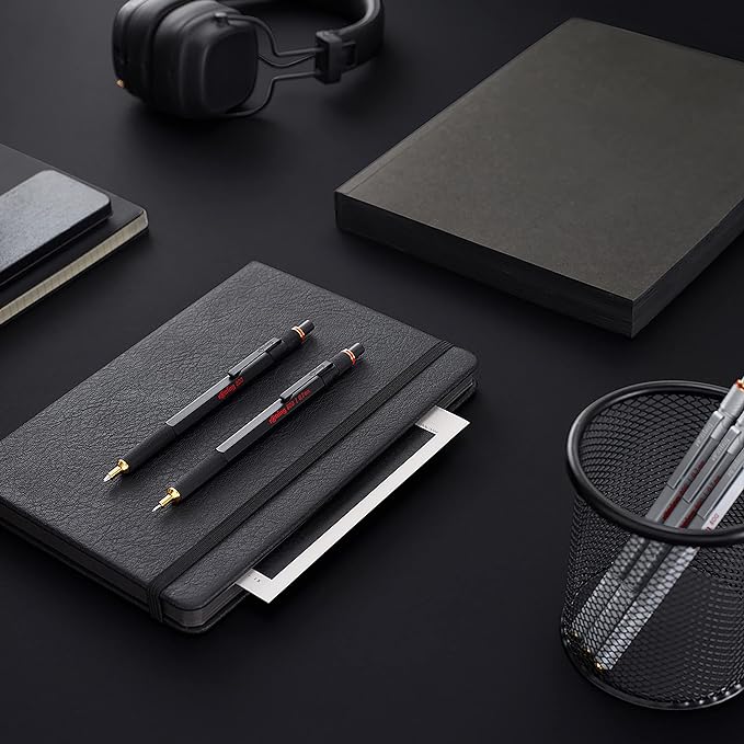 rOtring 800 Retractable Metal Mechanical Pencil, 0.5mm, Black Barrel, Perfect for Drafting, Engineering, Architecture Professionals