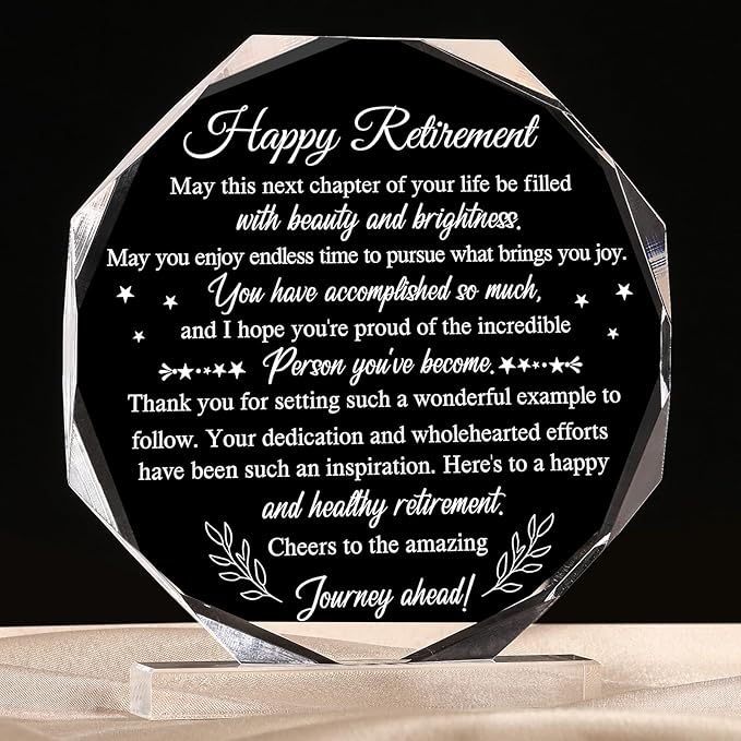 Chunful Happy Retirement Gifts for Men Women Never Understand the Difference You Made Keepsake and Paperweight Retirement Plaque Inspirational Gifts for Retired Teacher Police Nurse(Stylish Style)