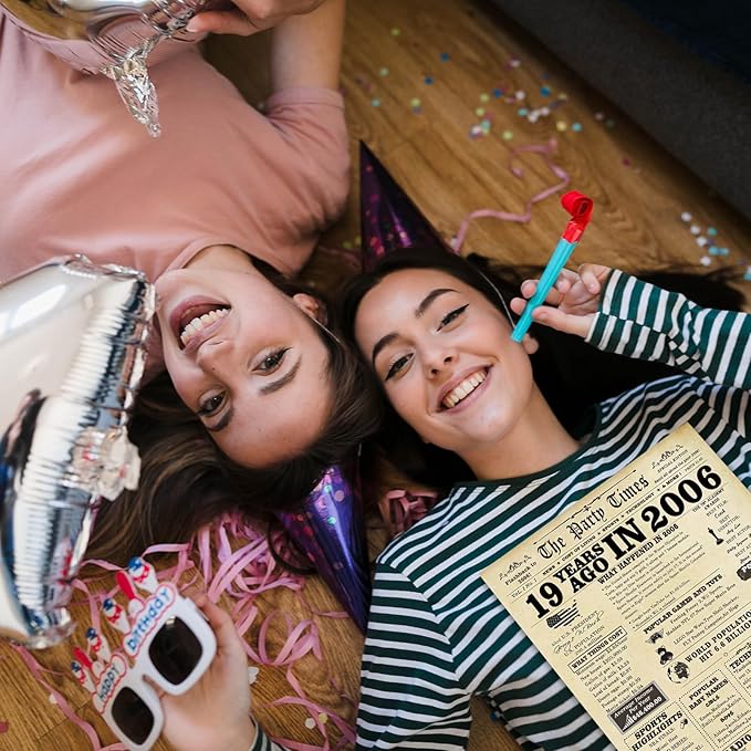 Big 19th Birthday Gift for Daughter Son,Happy 19 Year Old Birthday Vintage Greeting Card for Men Women,Unique 19th Birthday Decoration for Girls Boys,A Good Gift Idea for Friends