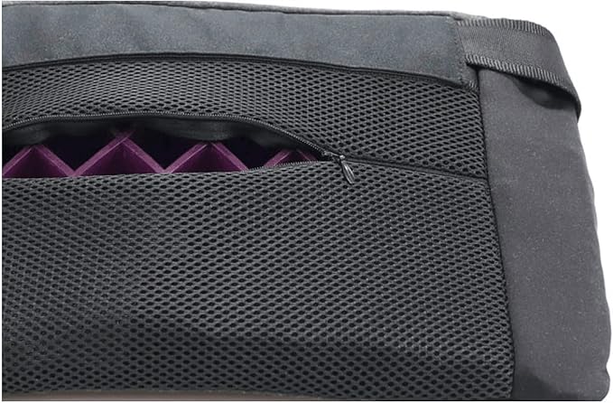 Purple Back Cushion | Pressure Reducing Grid Designed for Ultimate Comfort | Designed for Chairs, Gaming, and Travel | Made in The USA