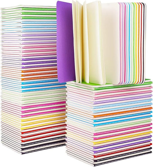 Gwybkq Small Blank Notepads Bulk 120Pcs Unlined Journals Mini Sketchbooks Pocket Notebooks for Kids Drawing, Gifts for Students and Teacher 3.5 x 5.5 Inches, 30 Sheets/60 Pages