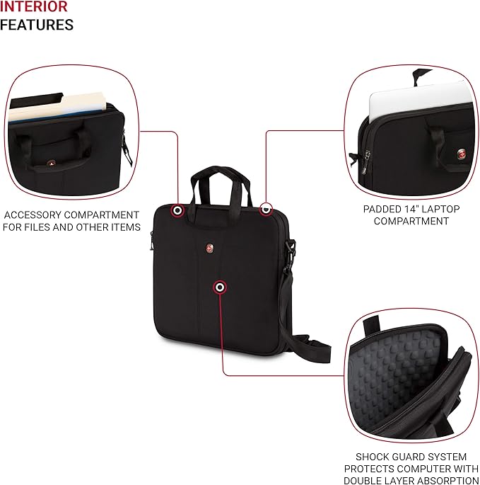 Wenger Legacy 14.1 Inch Ultra Computer Slimcase, Black, One Size