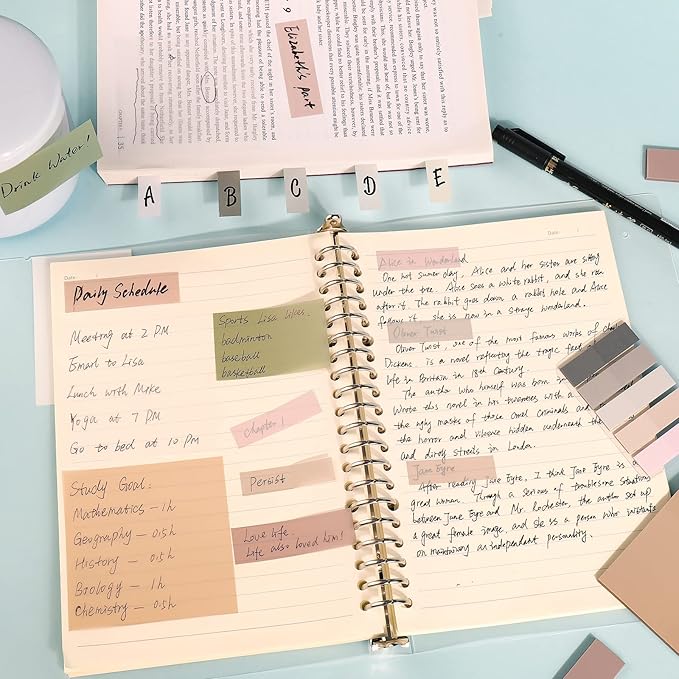 AIERSA Transparent Sticky Notes, 400Pcs Clear Notes Tabs Set, for Annotation Books,Page Markers,Index,Bible Accessories,Aesthetic School Supplies,Teacher Desk Classroom Must Haves, Office Supplies