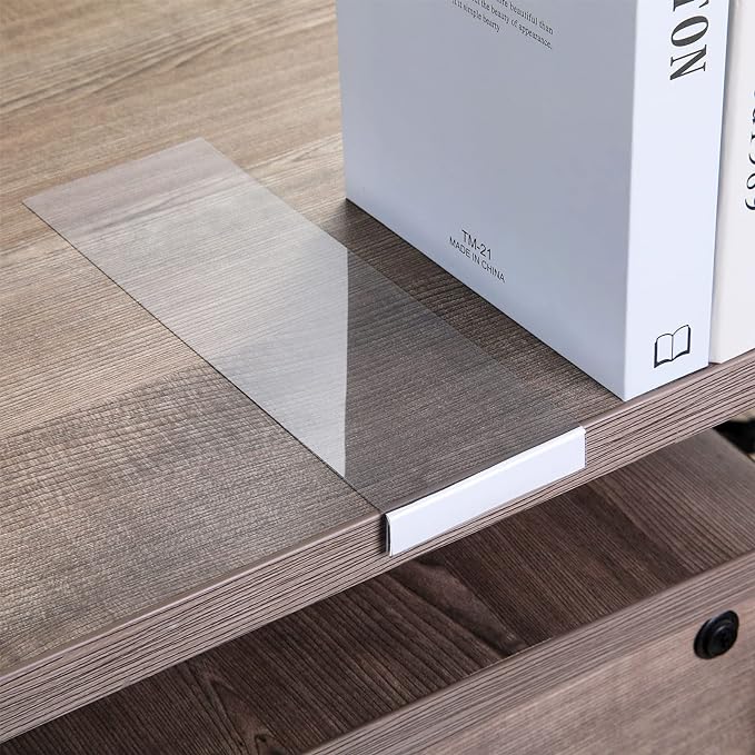 Containlol 15 Pieces Moveable Shelf Label Holders Clear Transparent Shelves Tags Index Card Pockets Library Markers Label Display Holder for Classroom Office Book(3.03 x 9.06 x 0.63 Inch)