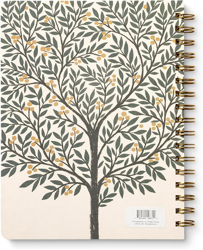 Compendium Spiral Notebook – Good Things Are Always Beginning – A Designer Spiral Notebook with 192 Lined Pages, College Ruled, 7.5”W x 9.25”H