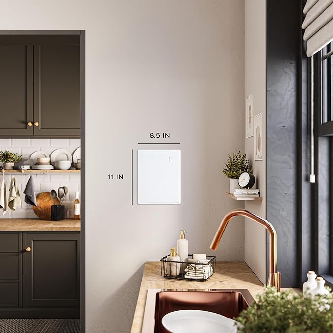 U Brands Contempo Magnetic Dry Erase Board Kit, 8.5”x11”, White Modern Frame, includes 4 Markers and Magnet