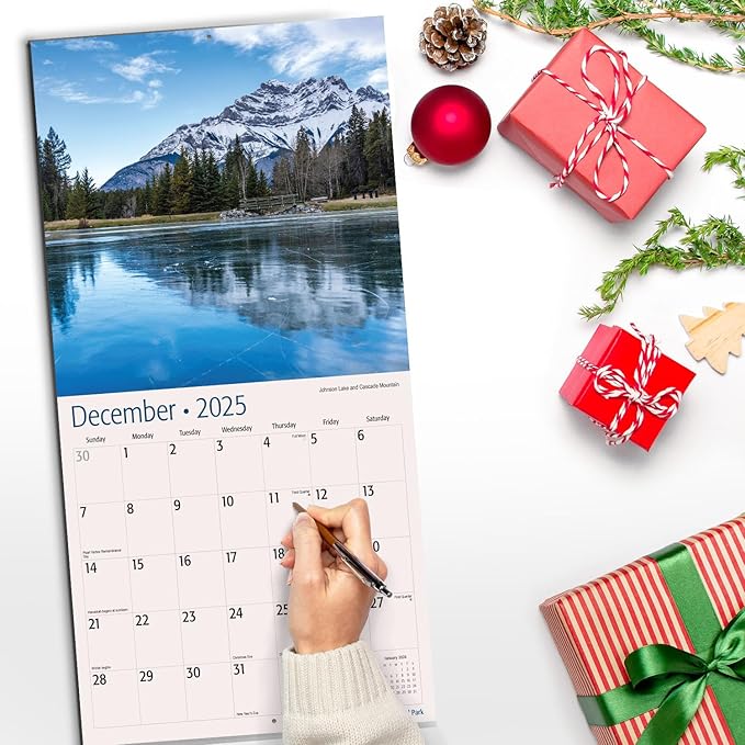 RED EMBER Banff National Park 2025 Wall Calendar 12 Month | 12" x 24" Open | Thick & Sturdy Paper | Giftable | Calendar 2025