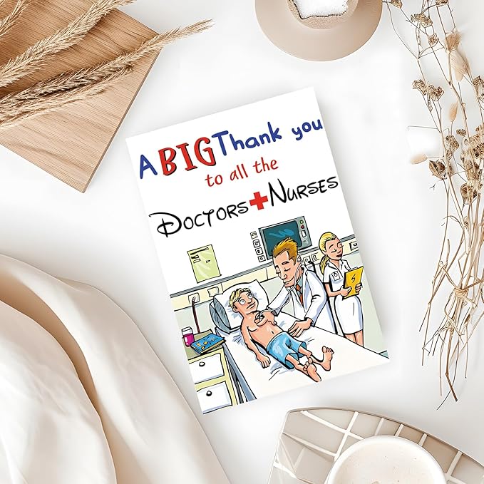 Thank You Card for Doctors and Nurses – Big Thank You to All Healthcare Heroes – Perfect Appreciation Card for Medical Staff, EMTs, and Healthcare Professionals
