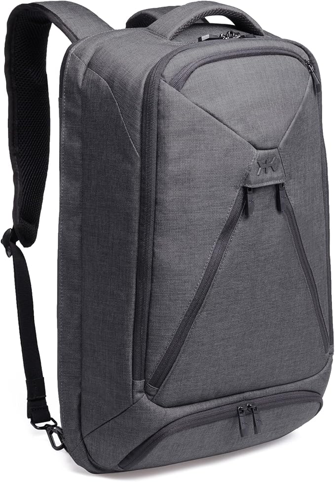 Knack Series 1 Laptop Backpack Fits up to 17 Inch - Knack Bags Carry-On Backpack, TSA Approved, Expandable Travel Backpacks With 4 Day Outfit Capacity (Savile Gray, Large)