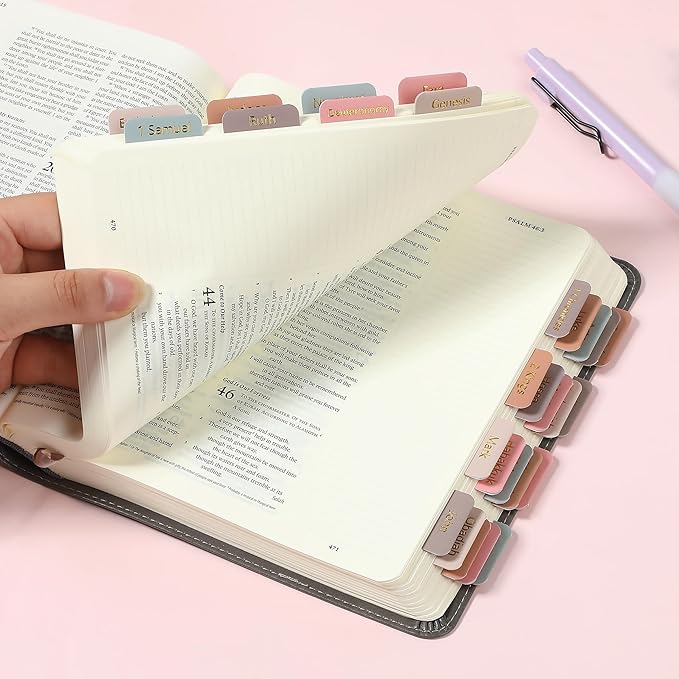 Mr. Pen- Bible Tabs, 75 Tabs, Spring Palette, Gold Embossed Lettering, Laminated Bible Tabs for Women and Men, Bible Tabs for Study Bible Index Tabs, Bible Book Tabs, Bible Labels Tabs
