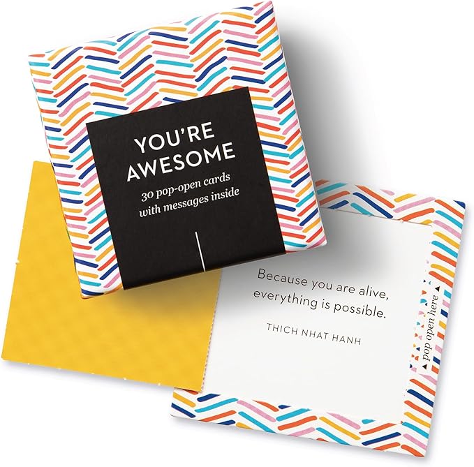 Compendium ThoughtFulls Pop-Open Cards — 3-Pack of Celebrating You, Yay, You!, You’re Awesome — 90 Pop-Open Cards, Each with a Different Message Inside