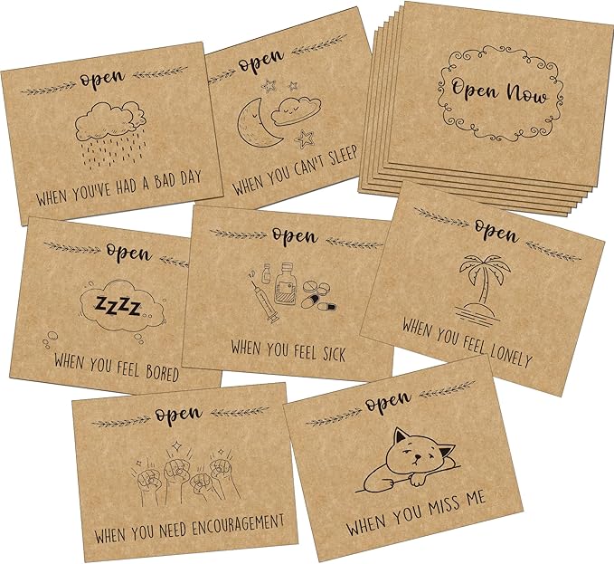 Open When Envelopes for Him Her, Romantic Long Distance Relationship Gift, Valentine's Day Aday Gifts, Going Away Envelopes Gift - 8 Envelopes