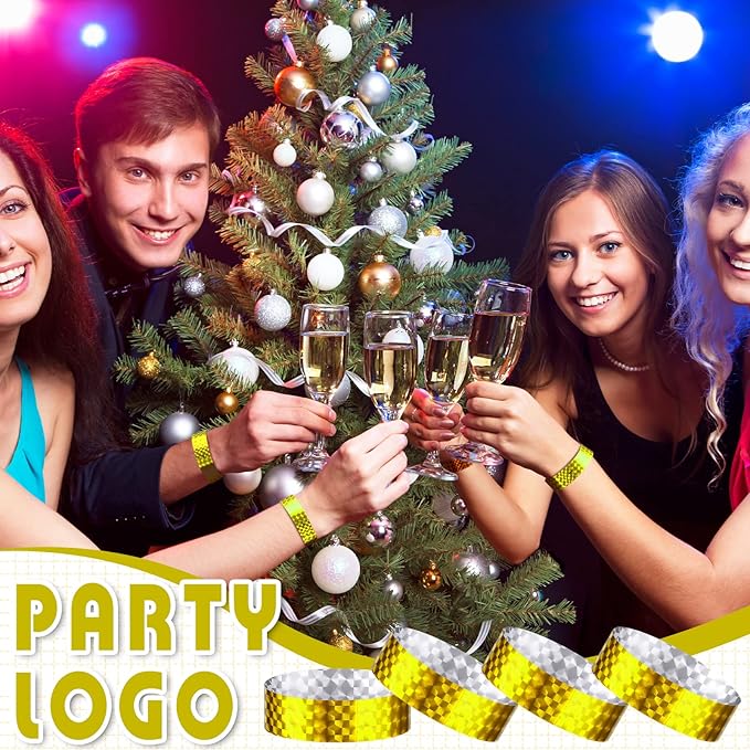 Epakh 600 Pcs Paper Wristbands Neon Wrist Bands Waterproof Handbands for Events Lightweight Concert Wristbands Neon Colored Adhesive Wrist Band for Party